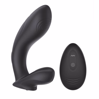 SXE Roger Remote Control Vibrating and Slapping Anal Dildo (Black)