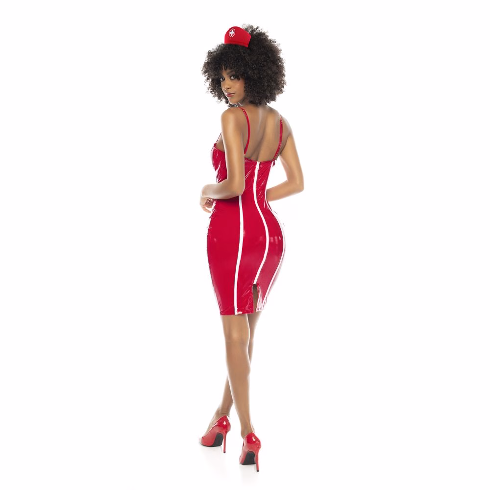 Nurse Costume Vinyl Red (Small)