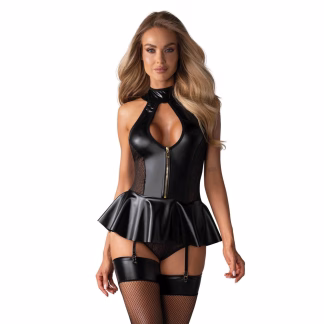 Obsessive Hot Corset w Panties Black (Large/Extra Large) Obsessive Hot Corset w Panties Black (Large/Extra Large)