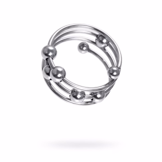 Metal Penis Head Ring Large 40mm (Silver)