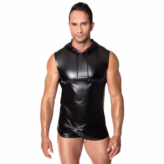 Noir Frenzy Sleeveless Hoodie (Black - Large)