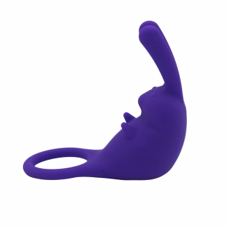 Natalies Toy Box The Cock Hopper Cock Ring & Bullet Vibrator (Blue)