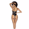 Wet Look Vinyl Bodysuit Black (Large)