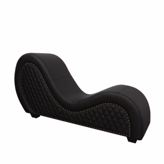 Daytona Kama Sutra Mebon Chaise Love Lounge Studded and Quilted Black