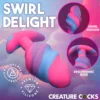 Unicorn Swirl Silicone Butt Plug Large (Mixed)