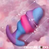 Unicorn Swirl Silicone Butt Plug Large (Mixed)