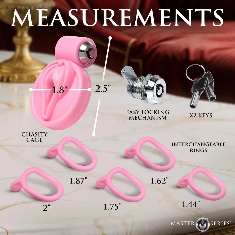 Pussification Vulva Chastity Cage (Pink) Pussification Vulva Chastity Cage (Pink)