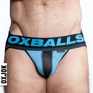 Oxballs Airmesh Swagger Jockstrap Sky Blue (Large)