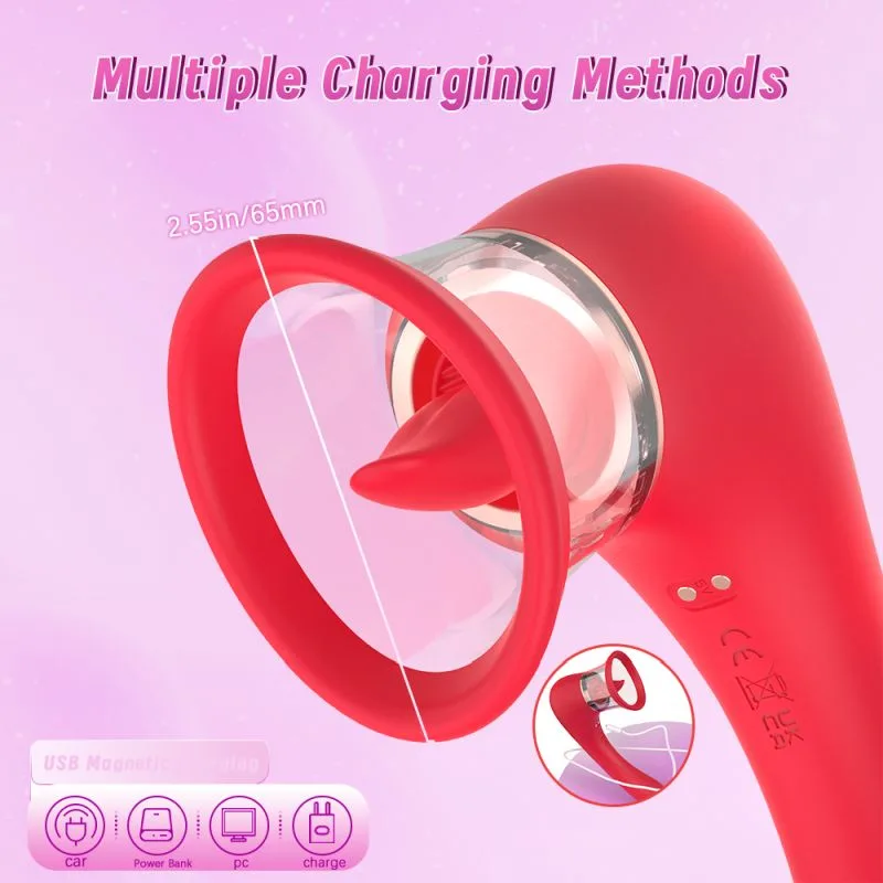 Trumpet 3-in-1 Sucking Licking Vibrating Vaginal Stimulator (Red) Trumpet 3-in-1 Sucking Licking Vibrating Vaginal Stimulator (Red)