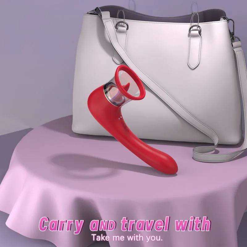 Trumpet 3-in-1 Sucking Licking Vibrating Vaginal Stimulator (Red) Trumpet 3-in-1 Sucking Licking Vibrating Vaginal Stimulator (Red)