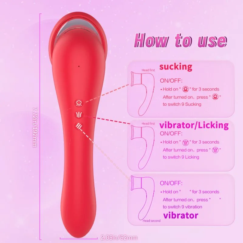Trumpet 3-in-1 Sucking Licking Vibrating Vaginal Stimulator (Red) Trumpet 3-in-1 Sucking Licking Vibrating Vaginal Stimulator (Red)