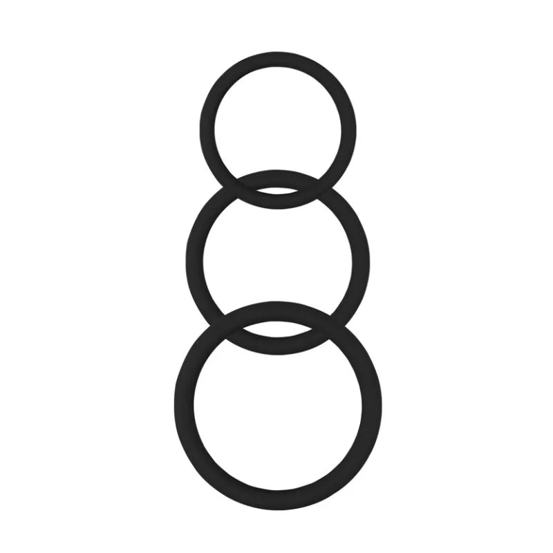 Magnum Force Cock Ring Set Black (One Size) Magnum Force Cock Ring Set Black (One Size)