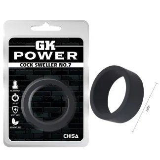 GK Power Cock Sweller Silicone Ring 7 (Black - One Size)
