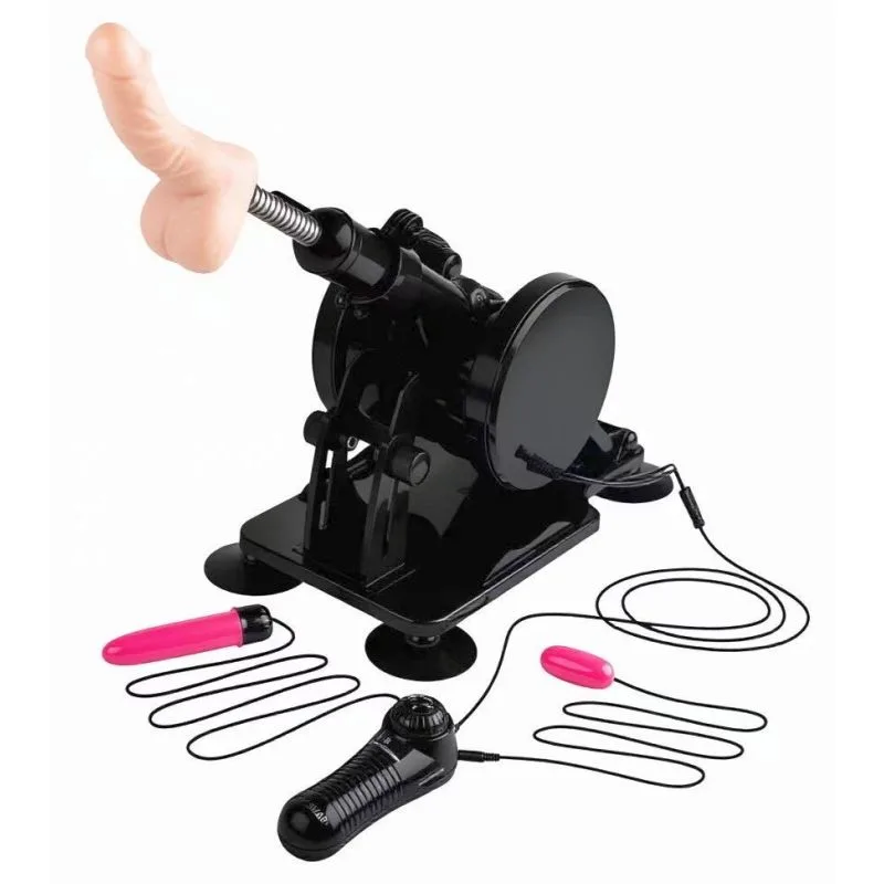 MixJoy Cannon Sex Machine with Wired Remote and Accessories (Black)