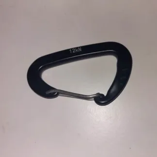 Aluminium Carabiners 25Kn - Black/Red (Oval Shape)