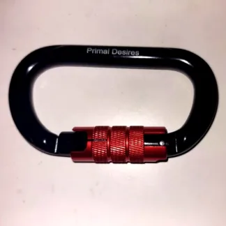 Aluminium Carabiners 25Kn - Black/Red (Oval Shape)