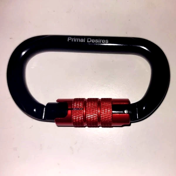 Carabiner 25kN - Black-Red (side 1) Carabiner 25kN - Black-Red (side 1)