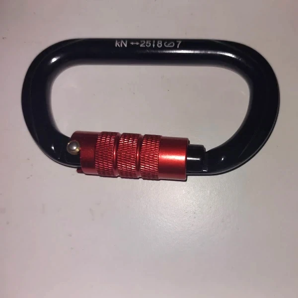 Carabiner 25kN - Black-Red (side 2)