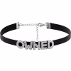 Primal Desires Custom Letter Suede Collar - Owned on Black