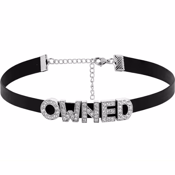 Primal Desires Custom Letter Suede Collar - Owned on Black