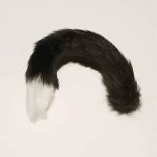 Black with White Tip Tail 40cm