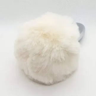 White Bunny Tail with Plug (medium)