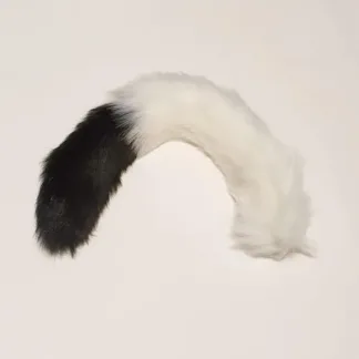 White with Black Tip Tail 40cm