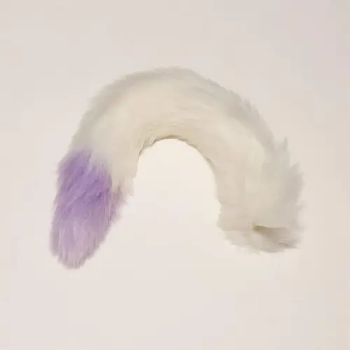 Primal Desires Basics White with Purple Tip Tail 40cm