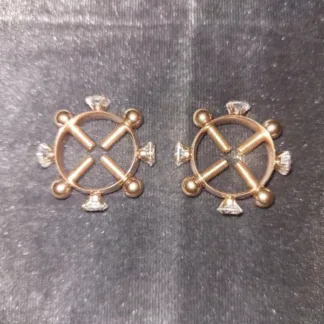 Primal Desires Silver Star Metal Screw-in Nipple Clamps (pair)