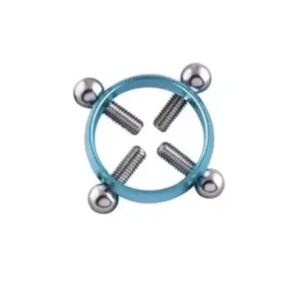 Primal Desires Screw In Nipple Clamps - Aqua