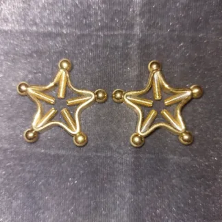 Primal Desires Silver Star Metal Screw-in Nipple Clamps (pair)