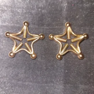 Primal Desires Silver Star Metal Screw-in Nipple Clamps (pair)