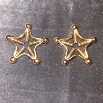 Primal Desires Screw In Star Nipple Clamps - Rose Gold