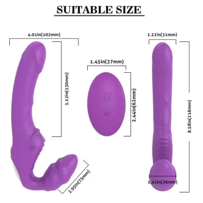 Primal Desires Dual Ended Rechargeable Vibrator (purple) - Suitable Size