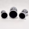 Primal Desires Metal Butt Plug with Jewel - Black Set