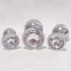Primal Desires Metal Butt Plug with Jewel - Clear Set