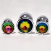 Primal Desires Metal Butt Plug with Jewel - Rainbow Set