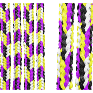 Primal Desires 6mm Polyester Double Braided Shibari Pride Rope (Non-Binary) - Single Lengths
